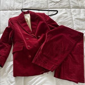Zadig & Voltaire Red Velvet Suit